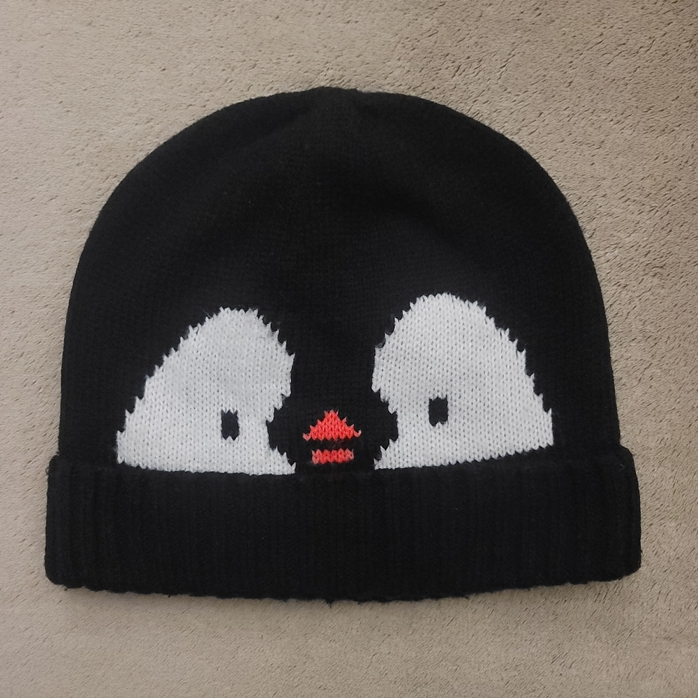 Gap Kids Black/White Penguin Beanie Size L-XL (54-56 cm)
